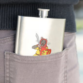 Kriegerratte mit Falchion Flachmann (Beispiel)