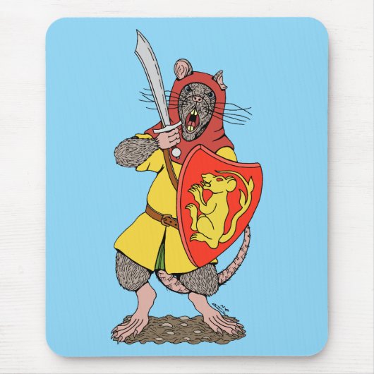 Kriegerratte mit Falchion Mousepad (Vorne)