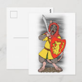 Kriegerratte mit Falchion Postkarte (Vorne/Hinten)