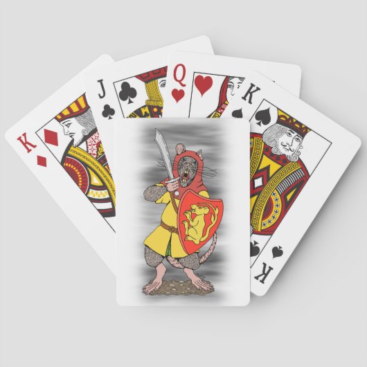 Kriegerratte mit Falchion Spielkarten (Rückseite)