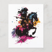 Kriegerreiten in Aquarell (Vorderseite)