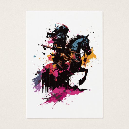 Kriegerreiten in Aquarell (Vorderseite)