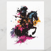 Kriegerreiten in Aquarell (Vorderseite)
