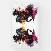 Kriegerreiten in Aquarell Banner (Vertikal)