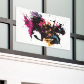 Kriegerreiten in Aquarell Banner (Äußeres Gebäude)