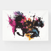 Kriegerreiten in Aquarell Banner (Horizontal)