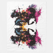 Kriegerreiten in Aquarell Fleecedecke (Vorderseite)