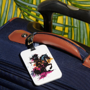 Kriegerreiten in Aquarell Gepäckanhänger