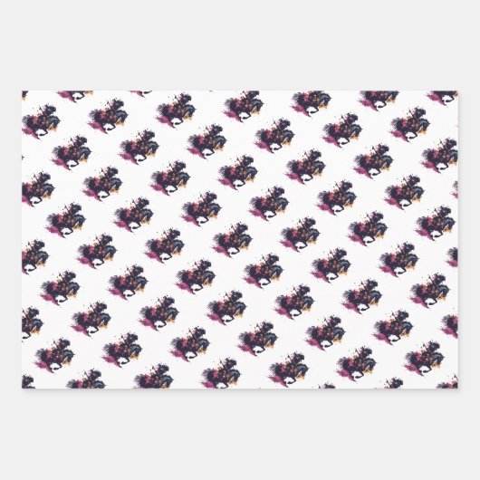 Kriegerreiten in Aquarell Geschenkpapier Set (Vorderseite 3)