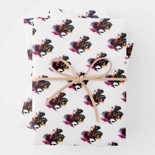 Kriegerreiten in Aquarell Geschenkpapier Set (Beispiel)