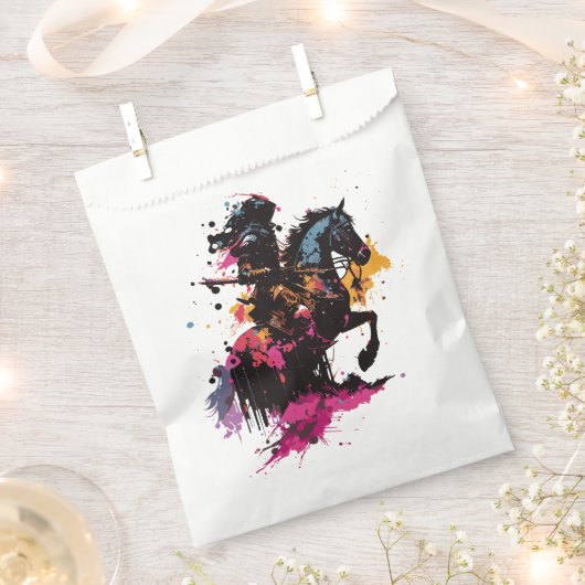 Kriegerreiten in Aquarell Geschenktütchen (Ausgeschnitten)