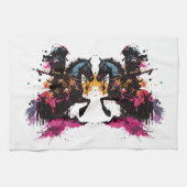 Kriegerreiten in Aquarell Geschirrtuch (Horizontal)