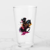 Kriegerreiten in Aquarell Glas (Vorderseite)