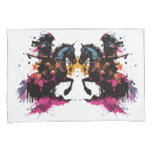 Kriegerreiten in Aquarell Kissenbezug (Vorderseite-Rechts)