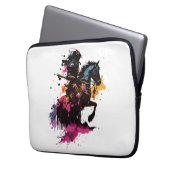 Kriegerreiten in Aquarell Laptopschutzhülle (Vorderseite Links)