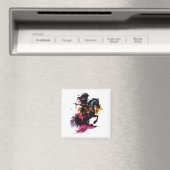 Kriegerreiten in Aquarell Magnet (In Situ (Geschirrspüler))