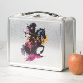 Kriegerreiten in Aquarell Metall Brotdose (Beispiel)