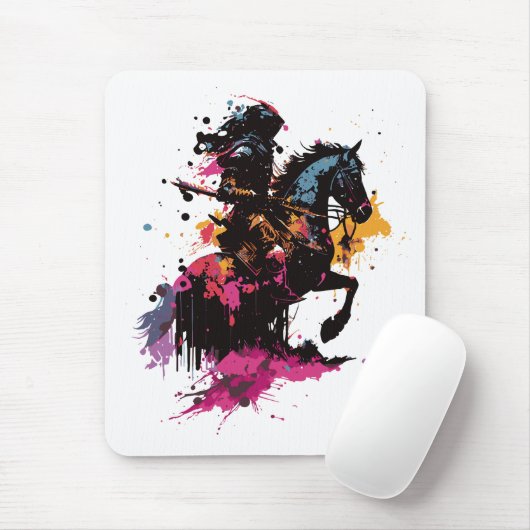 Kriegerreiten in Aquarell Mousepad (Mit Mouse)