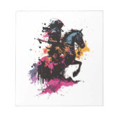 Kriegerreiten in Aquarell Notizblock (Vorderseite)