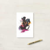 Kriegerreiten in Aquarell Post-it Klebezettel (Auf Schreibtisch)