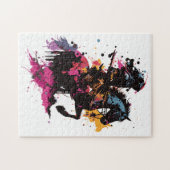 Kriegerreiten in Aquarell Puzzle (Horizontal)