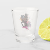 Kriegerreiten in Aquarell Schnapsglas (Rückseite)