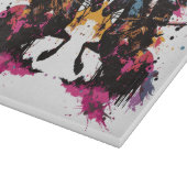 Kriegerreiten in Aquarell Schneidebrett (Ecke)