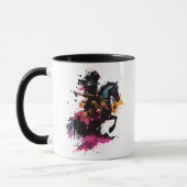 Kriegerreiten in Aquarell Tasse (Links)