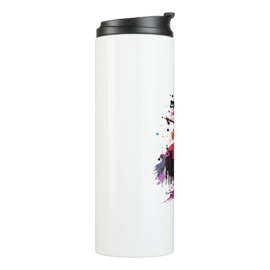 Kriegerreiten in Aquarell Thermosbecher (Nach links gedreht)