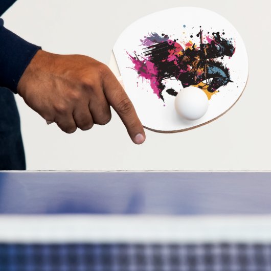 Kriegerreiten in Aquarell Tischtennis Schläger (InSitu)