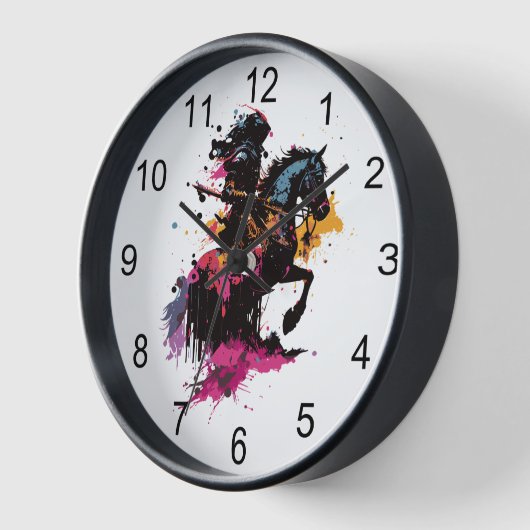 Kriegerreiten in Aquarell Uhr (Winkel)