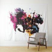 Kriegerreiten in Aquarell Wandteppich (Beispiel (Horizontal))