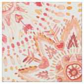 KRIEGERS-FEUER Aquarell-Mandala Stoff (Nahaufnahme)