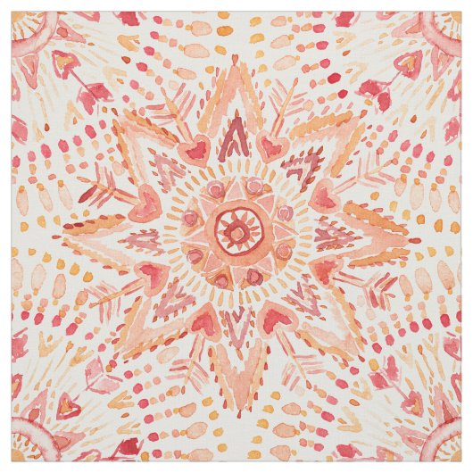 KRIEGERS-FEUER Aquarell-Mandala Stoff (Muster)