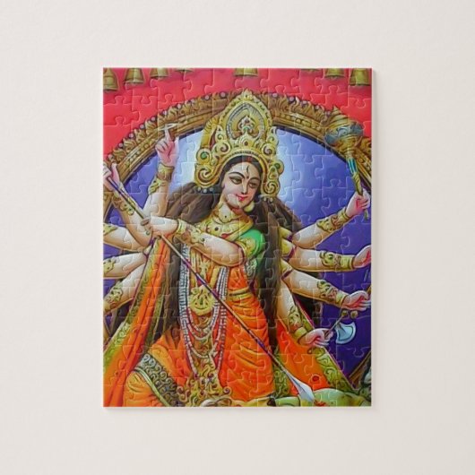 Kriegers-Göttin Durga Shakti Puzzle (Vertikal)