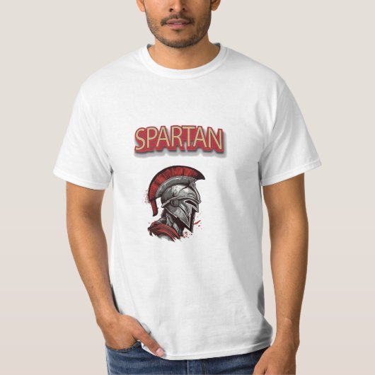 Kriegerstolz - Helm der Spartaner mit rotem Rauch T-Shirt (Vorderseite)