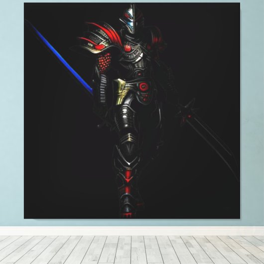 Kriegertriptych Leinwanddruck (Insitu (Holzboden))