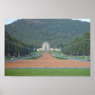 Kriegs-Denkmal in Canberra in der australischen Poster