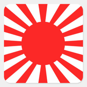 Kriegs-Flagge der Kaiserjapaner-Armee Quadratischer Aufkleber