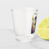 Kriegs-Witwen-Wolf  Schnapsglas (Links)