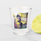Kriegs-Witwen-Wolf Schnapsglas (Vorderseite)