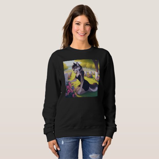 Kriegs-Witwen-Wolf  Sweatshirt (Vorne ganz)