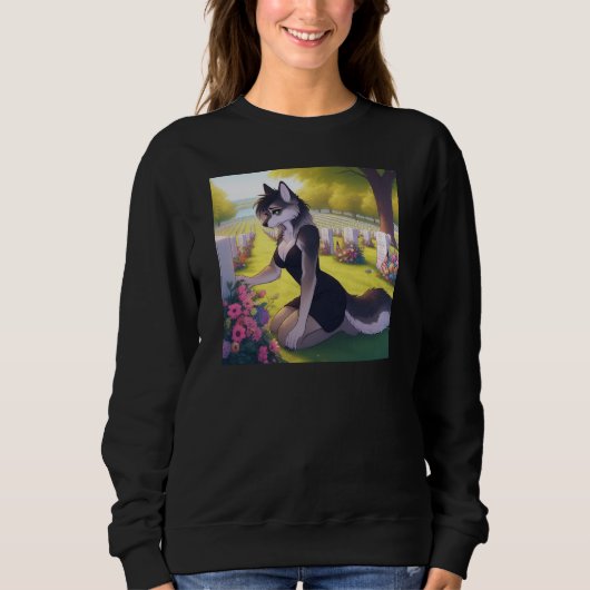 Kriegs-Witwen-Wolf  Sweatshirt (Vorderseite)