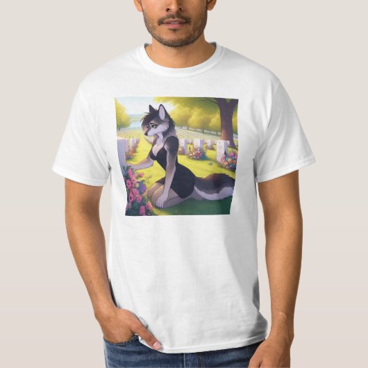 Kriegs-Witwen-Wölfin T-Shirt (Vorderseite)
