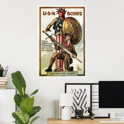 Kriegsanleihen des Zweiten Weltkriegs Poster (Heimbüro)