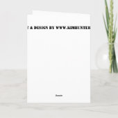 Kriegsdenkmal personalisieren, damit wir keine Kar Karte (Rückseite)