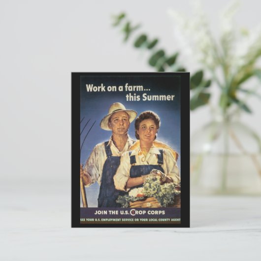 Kriegsdienstleistung - Arbeitsposter - Korps Postkarte (Stehend Vorderseite)