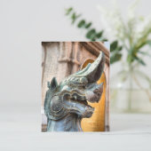 Kriegsdrache beim Eintritt in den buddhistischen T Postkarte (Stehend Vorderseite)