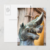 Kriegsdrache beim Eintritt in den buddhistischen T Postkarte (Vorne/Hinten)