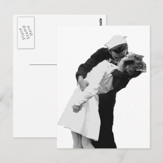 Kriegsende Kiss Postkarte (Vorne/Hinten)